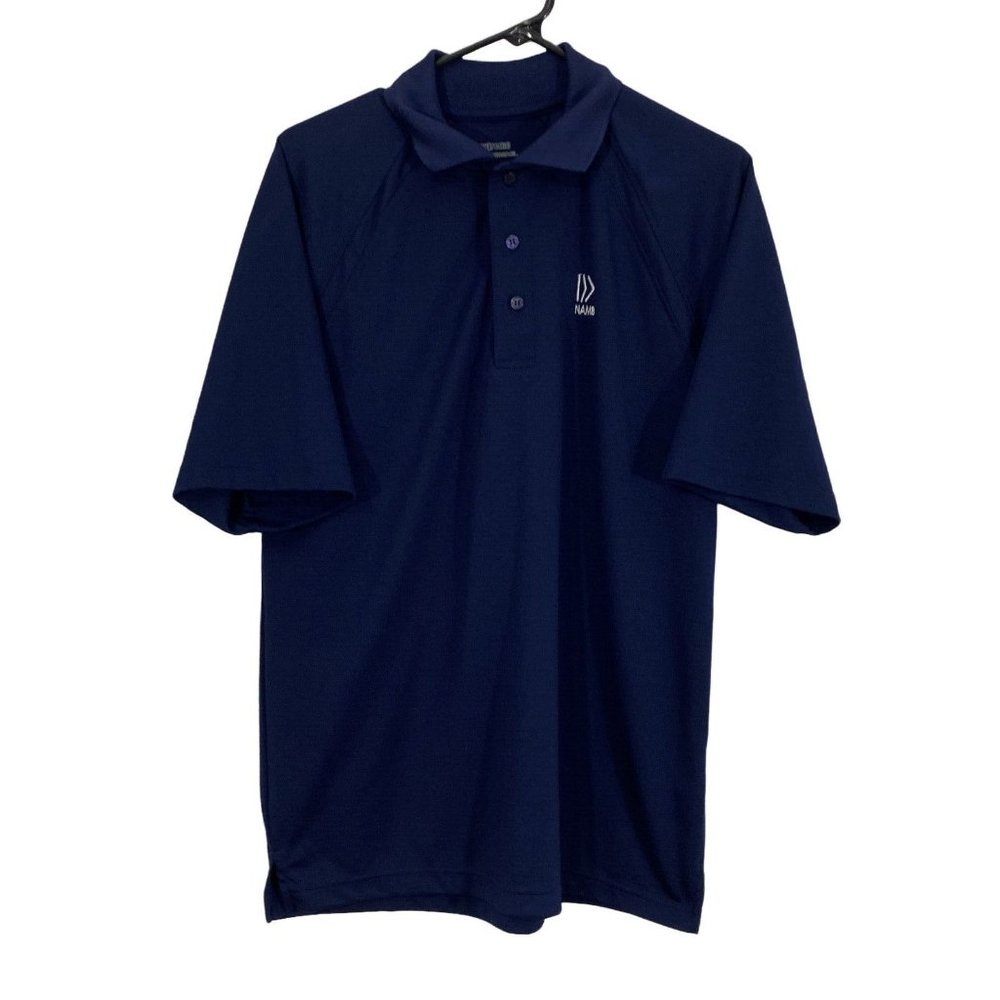 NAMB Extreme Performance Mens Blue Short Sleeves Collared Polo T Shirt Size S